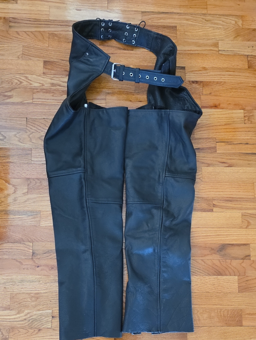 Unik Black Leather Chaps